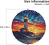 6 Set Lighthouse Coasters Leather Round Drink Coasters Pcs with Holderor for Cup Drink Coffee Table Bar Home Decor