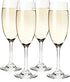 True Cuvée Crystal Champagne Flutes Set of 4, Stemmed Glasses for Sparkling Wine & Mimosas, 7oz