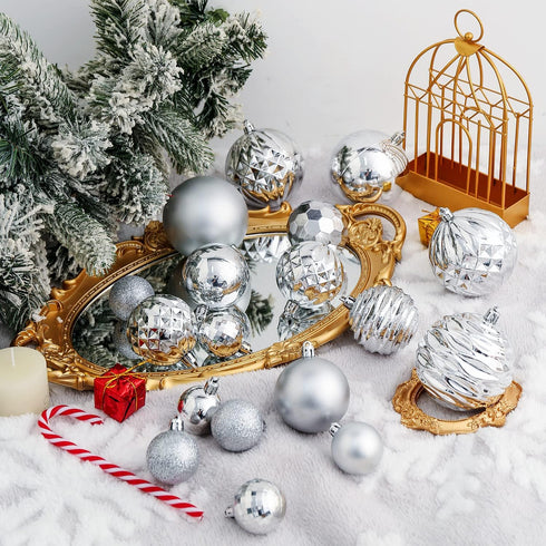 XmasExp 16ct Christmas Balls Ornaments - Shatterproof Large Hanging Balls for Holiday Wedding Party Tree Decoration
