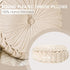 1 Pack (14.5 Inch, ROSE&RISY Round Pleated Velvet Throw Pillow, Decorative Accent Pumpkin Pillow Cushion for Couch Sofa