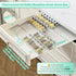 4 Tier-2 Set 11'' 22'', Countertop(JARS AMBIRD Spice Drawer Organizer, Clear Spice Rack Tray Expandable From