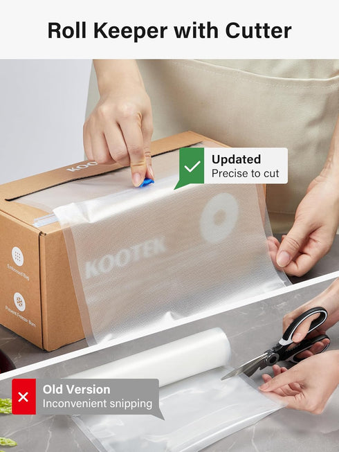Kootek 11" x 150' Vacuum Sealer Bags Roll with Cutter Dispenser, Commercial Grade BPA Free Food Storage Bags