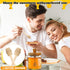 18oz Set, Loscarol Honey Pot with Dipper and Lid - Glass Honey Jar with Wooden Honey Dippers Stick Wide Mouth Honey