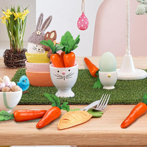 Lorigun 5 Pcs Simulation Carrots, Artificial Vegetables for Home and Kitchen Decorations