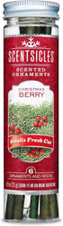Scentsicles Christmas Berry Scented Ornaments with Hooks - 1 Bottle (6 Sticks Total)