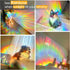 Rainbow Window Privacy Film - Decorative Stained Glass Window Tint, 17.5 Inch x 78.74 Inch