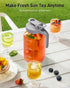 2 Pack 64 oz OneDream Glass Pitcher with Lid, Sun Tea Glass Jar for Outside, Large Mason Jar Wide Mouth, Iced Tea