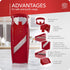 BORNER Wave Waffle PowerLine Vegetable Grater, Quality Made in Germany, Color: Red