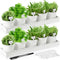 FoldTier 2 Sets Herb Garden Planter Indoor Kit with Trey 10 Pcs