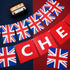 2 Pieces British Party Garland, Cheers British Banner Garland, UK Flag Pennant Banner for Hanging Decoration