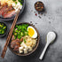 Set of 4 Asian Ceramic Soup Spoons, Long Handle, Non-slip Bottom, for Ramen, Miso, Wonton, Pho, and Noodle Soups