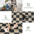 2x6 2'x6') LIVEBOX Washable Runner Rug Checkered, Black Runner Rugs for Hallway, Non-Slip Kitchen Runners, Farmhouse
