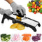 VEKAYA Adjustable Mandoline Slicer with Cut-Resistant Gloves, Stainless Steel Vegetable Chopper for Kitchen