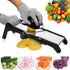 VEKAYA Adjustable Mandoline Slicer with Cut-Resistant Gloves, Stainless Steel Vegetable Chopper for Kitchen