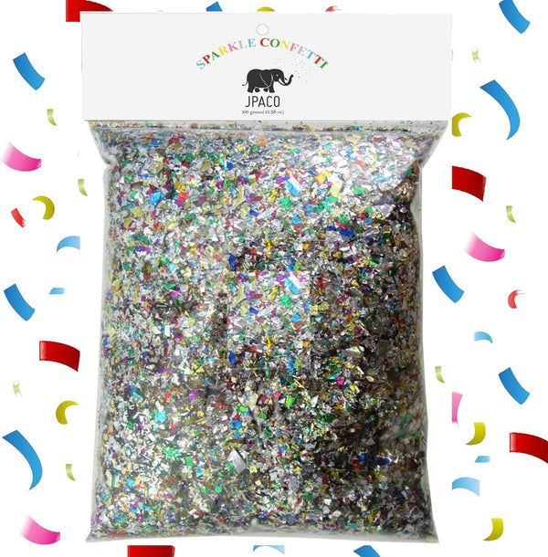 Jumbo Mylar Rainbow Foil Confetti - Glittering Metallic Confetti for New Year's, Birthdays, Weddings (300 Grams)