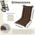 Set 2 AddGrace Non-Slip Rocking Chair Cushion Extra Large Linen Thick Chair Pads Durable High Back Seat Cushions