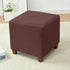 HFCNMY Ottoman Cover Square,Stretch Knitted Small Square Ottoman Slipcover,Storage Foot Stool Covers with Elastic