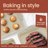 Set Commercial (450 Set 10 BAKKEN Kitchen Oven Baking Pans - Nonstick Gray Coating, Carbon Steel Bakeware with White