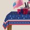KORVITA Patriotic Rectangle Tablecloth 60x84 Inch Memorial Day Independence Day American Flag Washable