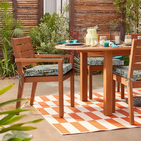 Set 2 18.5"x16"x2" DYTXIII of Outdoor Chair Cushions, Water Resistant Square Seat Cushion for Patio Dining Chairs