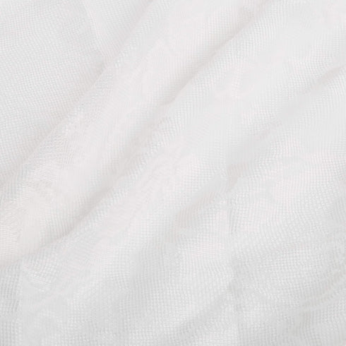 No. 918 Alison Floral Lace Sheer Kitchen Curtain Swag Pair, 58" x 38", Ivory