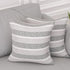 Decorative Classic Retro Stripe Throw Pillow Cover - 18 x 18 Inch, Beige Black Mixed, 2 Pieces