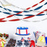 NICROLANDEE Patriotic Decorations - 8 Rolls Red White Blue Crepe Paper Streamers for 4th of July Independence Day