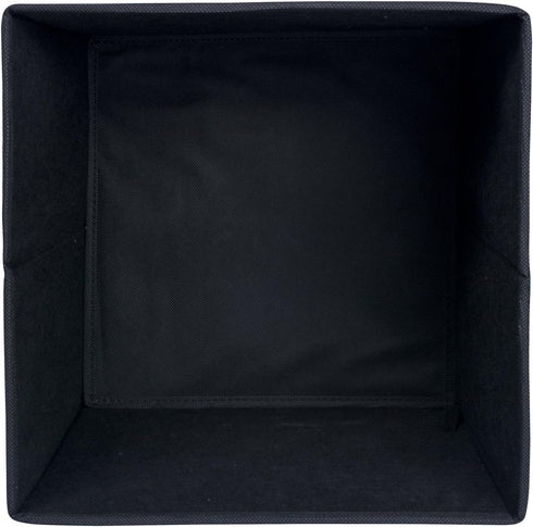DII Non Woven Fabric Storage Bin Collection Collapsible Organizer Cube, Small Set, 11x11x11", Black, 2 Count