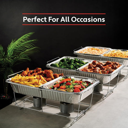 Munfix 30 Pack Aluminum Pans, Disposable 9x13 Baking Pan Chafing Trays for Cooking, Roasting, Storing Food
