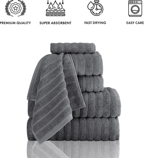 6 Set, 100% 2 2 2 Classic Turkish Towels CTT - Luxury Piece Towel Turkish Cotton, Absorbent & Comfy, Bath Towels, Hand