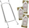 BANBERRY DESIGNS Chrome Vinyl Coated Plate Hanger, 8 to 10 Inch, Set of 4 Pcs, Clear Vinyl Sleeves Protect the Plate