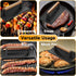 Yoehka 1PCS Cast Iron Grill Press, Heavy Duty Bacon/Burger/Griddle/Chef Press with Wood Handle, Perfectly Grilled