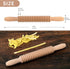 Beech Wood 7mm Fettuccine Pasta Cutter, Noodle Lattice Roller Docker Dough Cutter, Wooden Rolling Pin Kitchen Tool