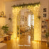 200 8 JMEXSUSS LED Curtain Lights Battery Operated & USB Plug in, Modes Warm White Curtain Hanging String Lights Indoor