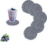 6 Pcs Woven Braided Coasters for Drinks, Absorbent Modern Dining Room Decor, Housewarming Cup Mat (Navy Blue)