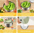 5.3Qt Stainless Steel Salad Spinner Large, Salad Washer Spinner and Dryer, Lettuce Cleaner Spinner, Vegetable Dryer