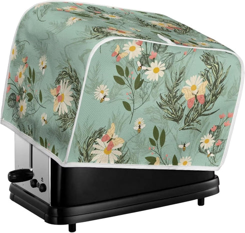Toaster Dust Cover for 2 Slice, Stain Resistant Kitchen Appliance Cover with Top Handle