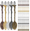 Framendino 50 Pack Retro Vintage Crystal Alloy Coffee Spoons for Home Kitchen Office