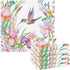 Kitchen Dish Towels 6 Pack, Hummingbird Bird Flower Dish Cloths for Drying