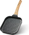 ESLITE LIFE 8 Inch Nonstick Small Grill Pan, Versatile Induction Square Grilling Skillet for Indoor Cooking