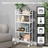 4-Tier 5.9" 4-Tier (5.9" 33.6" Asgolion Slim Storage Cart, Small Rolling Cart with Wheels, Deep, Narrow Bathroom Shelf