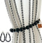 DECOAZUL Black Curtain Tiebacks - Set of 2 Farmhouse Curtain Holdbacks