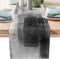 AILUER Black Grey Table Runners Rustic Farmhouse Linen Table Runners Abstract Art Retro