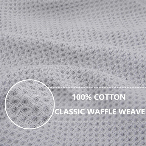 Homaxy 100% Cotton Waffle Weave Kitchen Dish Cloths, Ultra Soft Absorbent Quick Drying 12 x 12 Inches, 6-Pack