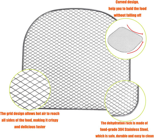 Dehydrator Racks Compatible with 6qt Chefman Caynel and Power Air Fryer Oven