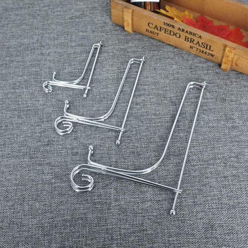 LIONWEI LIONWELI 6 Pack Iron Display Stand, Silver Iron Easel Plate Holder for Pictures, Plates, Books, Arts - 4, 6, 8
