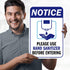 12"x18" Please Use Hand Sanitizer Before Entering Sign, Aluminum, Fade Resistance, Indoor/Outdoor Use, USA MADE By My