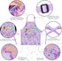 Kids Chef Hat and Apron Set with 2 Large Pockets, Adjustable Chef Costume for Girls Boys Cooking Baking