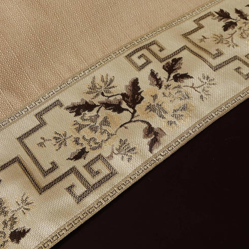 LAVSHOME Room(Beige,43.3" Lx15.7 Embroidered Nightstand Cover Cloth.Anti-Slip End Table Cover Cloth for Bedroom,Square