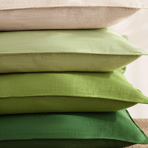 Pack 2, 20 20 Inch Foindtower of Decorative Linen Soild Throw Pillow Covers Soft Accent Euro Cushion Case Boho